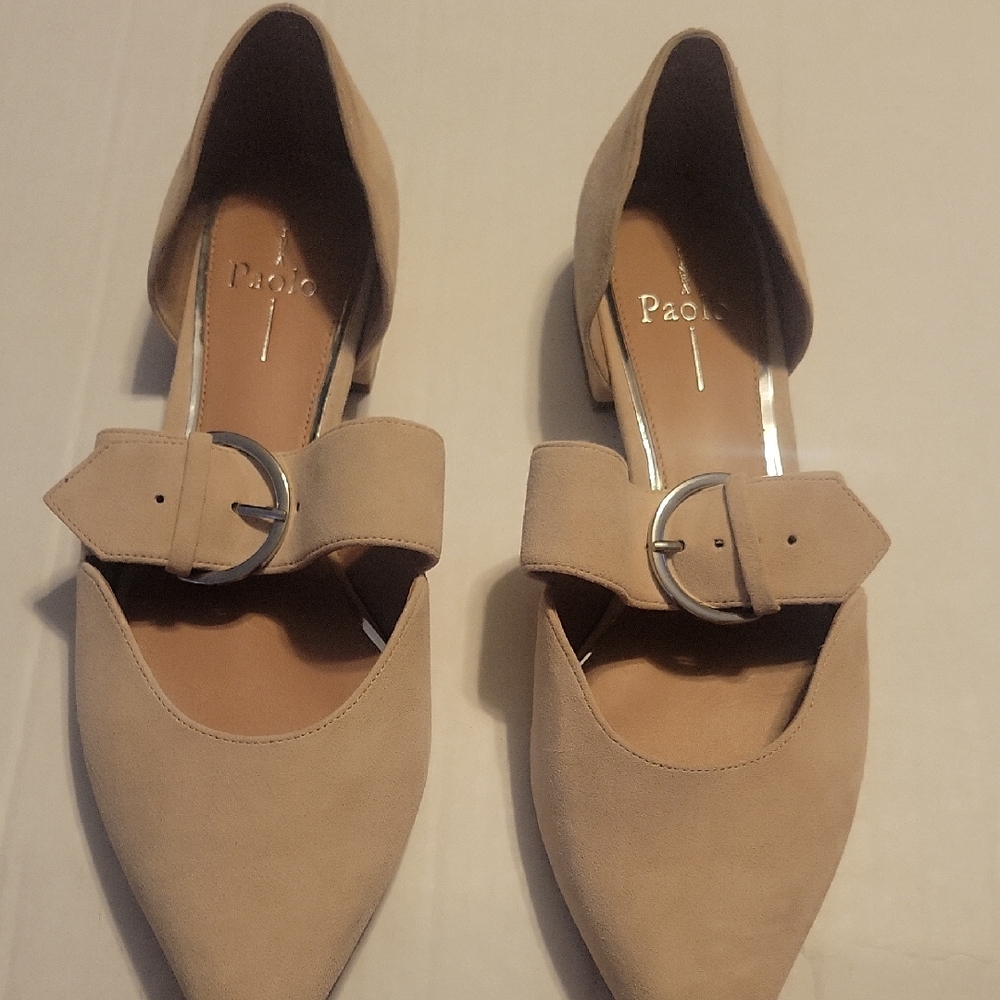 Paolo Women's Beige Suede Loafers